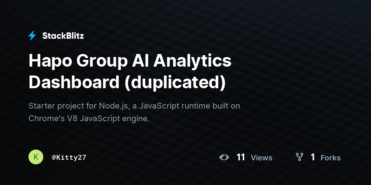 Hapo Group AI Analytics Dashboard (duplicated) - StackBlitz