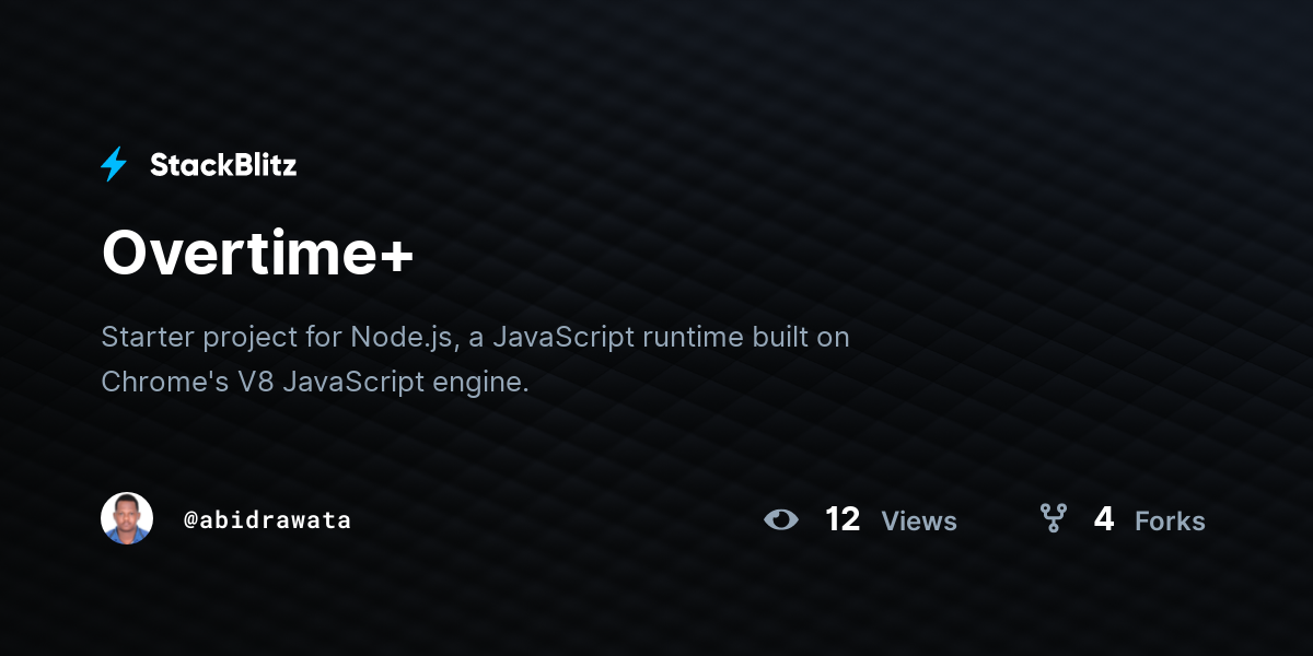 Overtime+ - StackBlitz