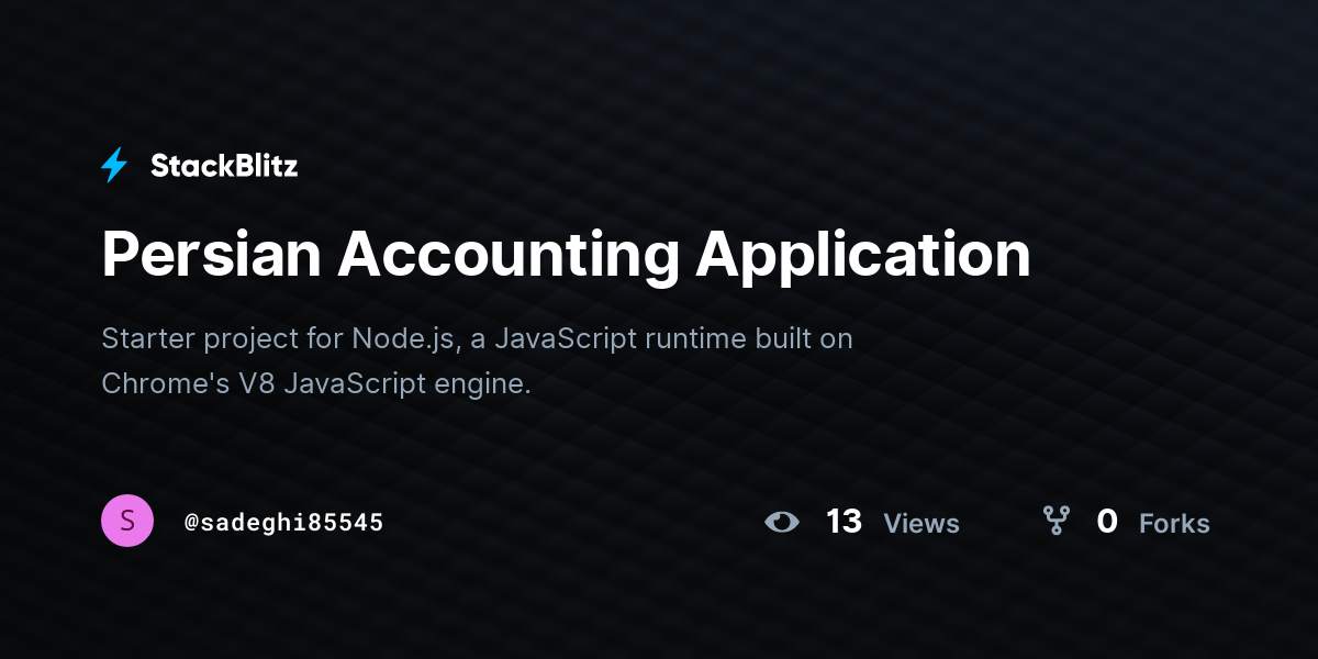 Persian Accounting Application - StackBlitz