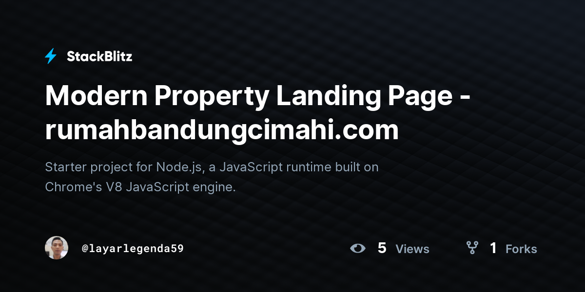 Modern Property Landing Page - rumahbandungcimahi.com - StackBlitz