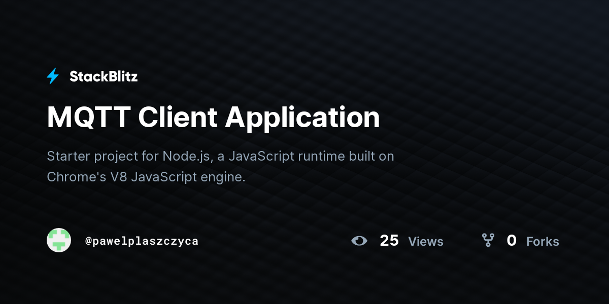 MQTT Client Application - StackBlitz