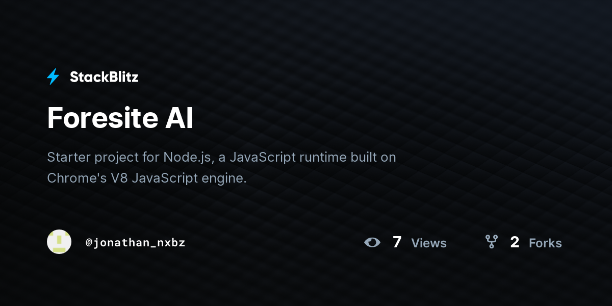 Foresite AI - StackBlitz