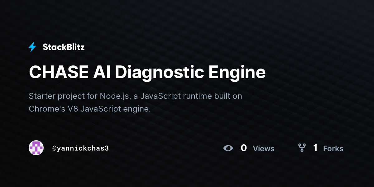 CHASE AI Diagnostic Engine - StackBlitz