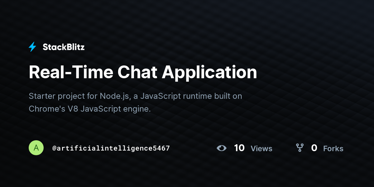 Real-Time Chat Application - StackBlitz