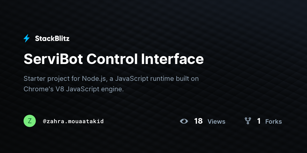 ServiBot Control Interface - StackBlitz