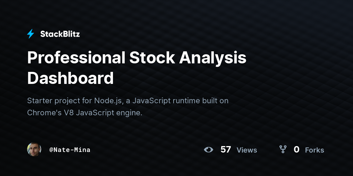 Professional Stock Analysis Dashboard - StackBlitz