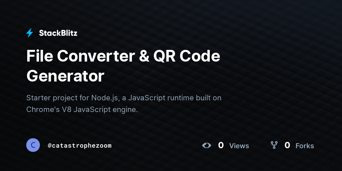 File Converter & QR Code Generator - StackBlitz