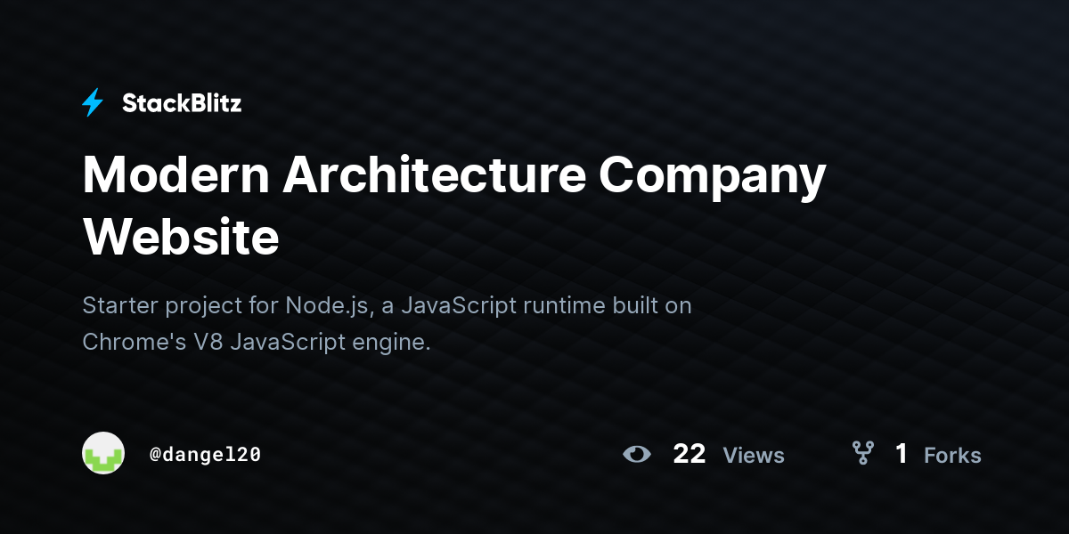 Modern Architecture Company Website - StackBlitz