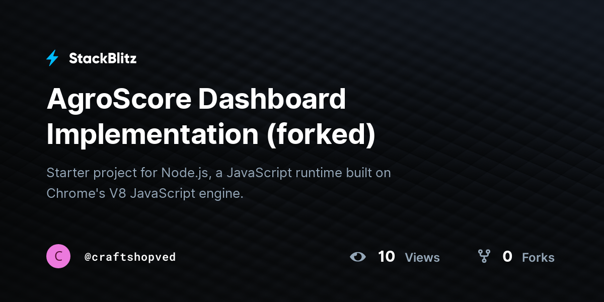 AgroScore Dashboard Implementation (forked) - StackBlitz