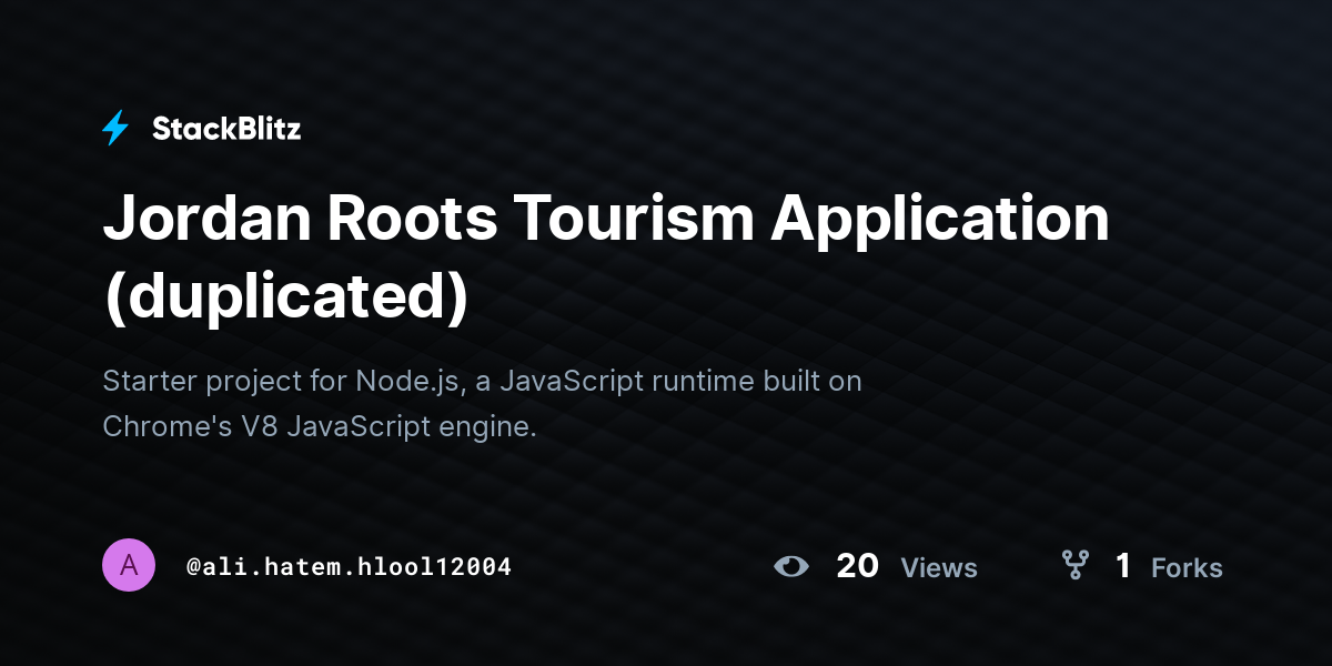 Jordan Roots Tourism Application (duplicated) - StackBlitz