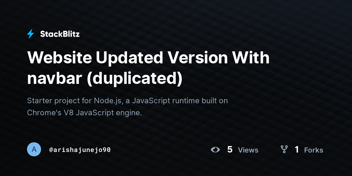 Website Updated Version With navbar (duplicated) - StackBlitz
