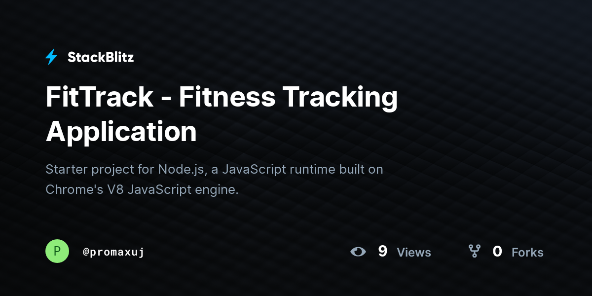 FitTrack - Fitness Tracking Application - StackBlitz