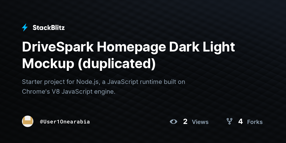 DriveSpark Homepage Dark Light Mockup (duplicated) - StackBlitz
