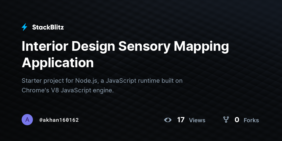 Interior Design Sensory Mapping Application - StackBlitz