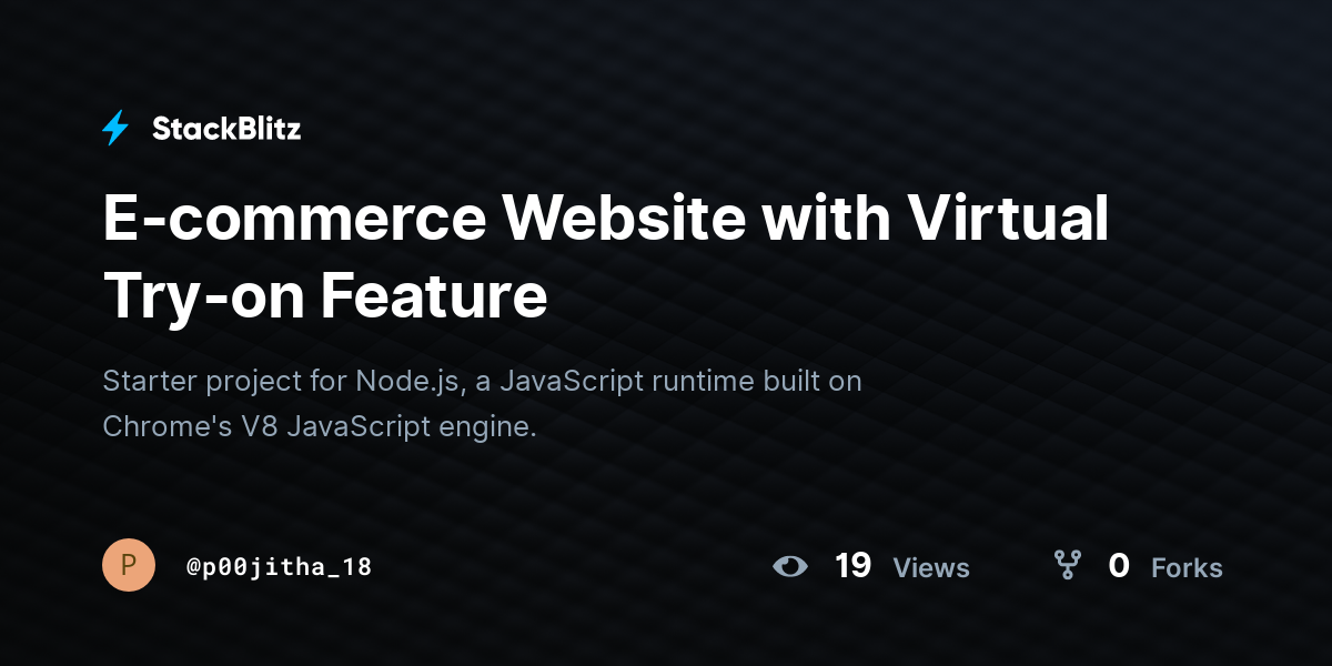E-commerce Website with Virtual Try-on Feature - StackBlitz