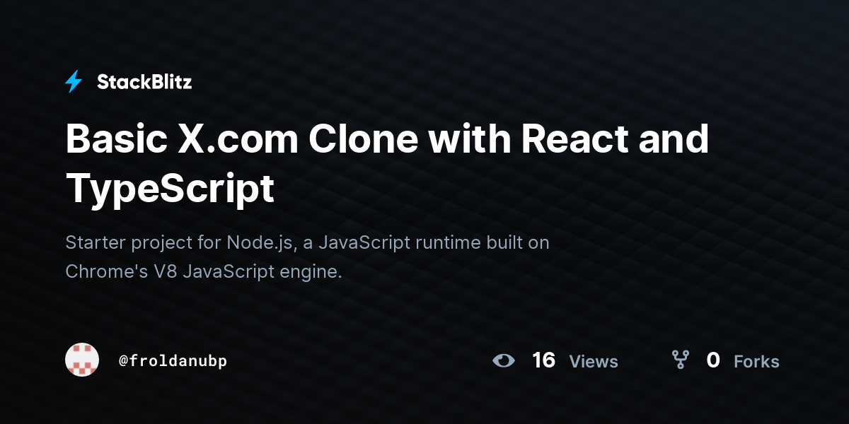 Basic X.com Clone with React and TypeScript - StackBlitz
