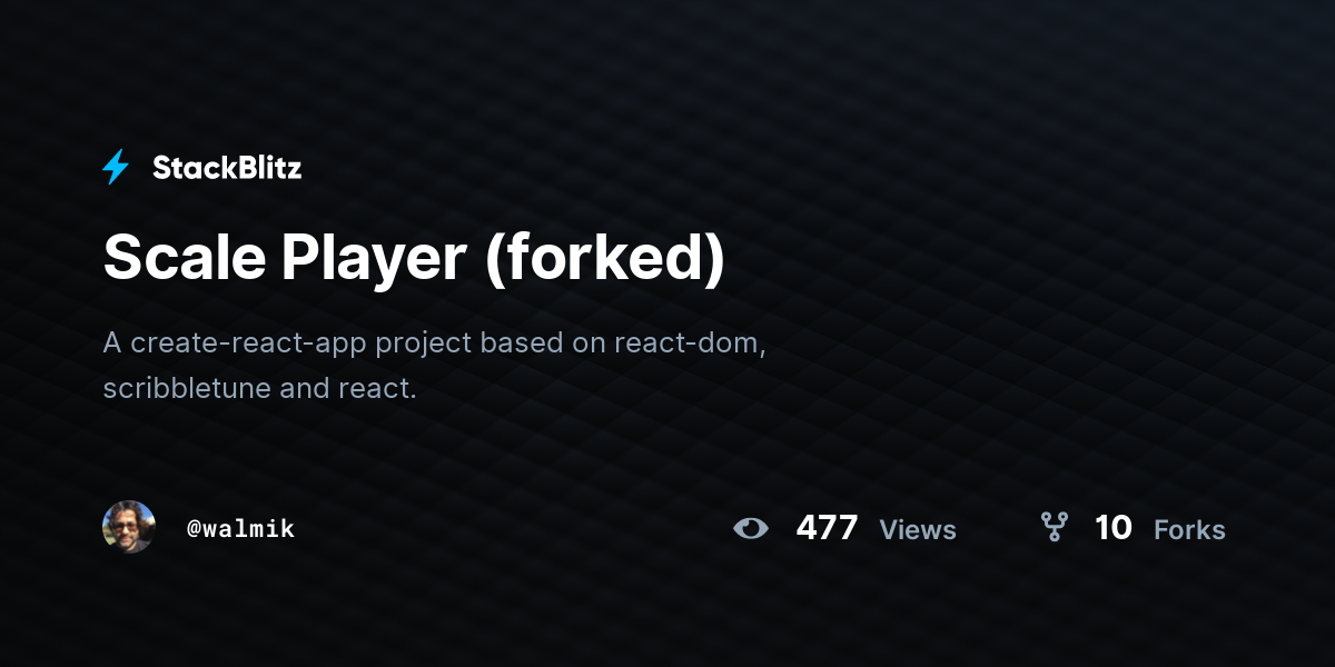 Scale Player (forked) - StackBlitz