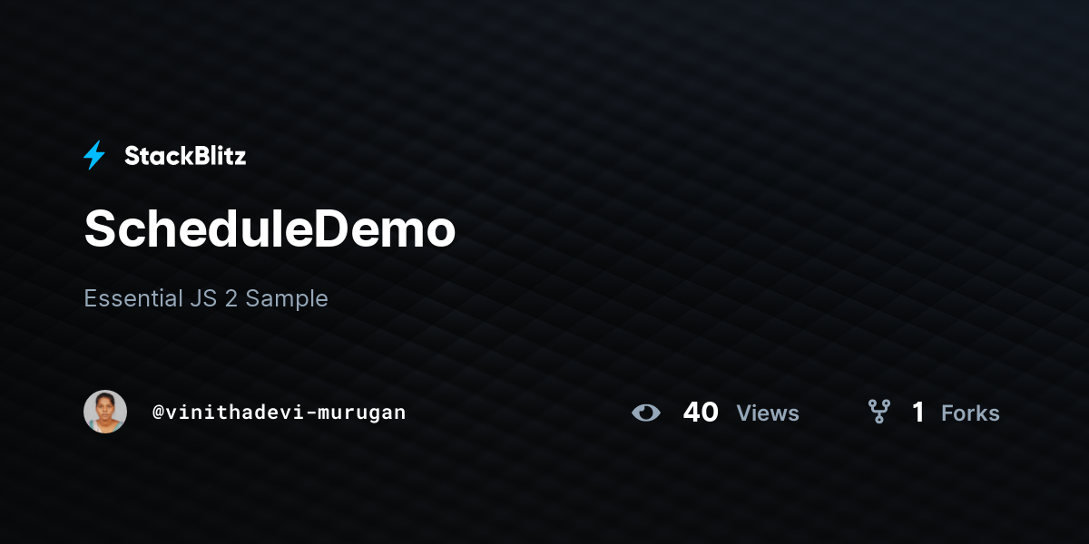 Scheduledemo Stackblitz