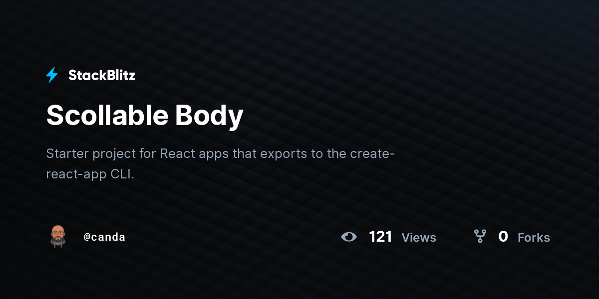 Scollable Body - StackBlitz