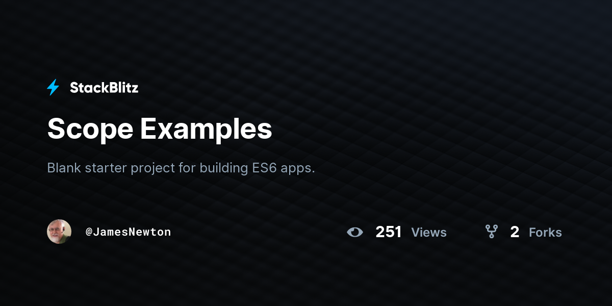Scope Examples - StackBlitz