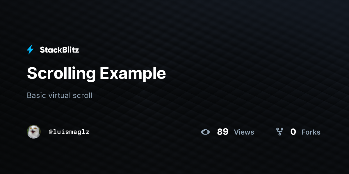 Scrolling Example - StackBlitz