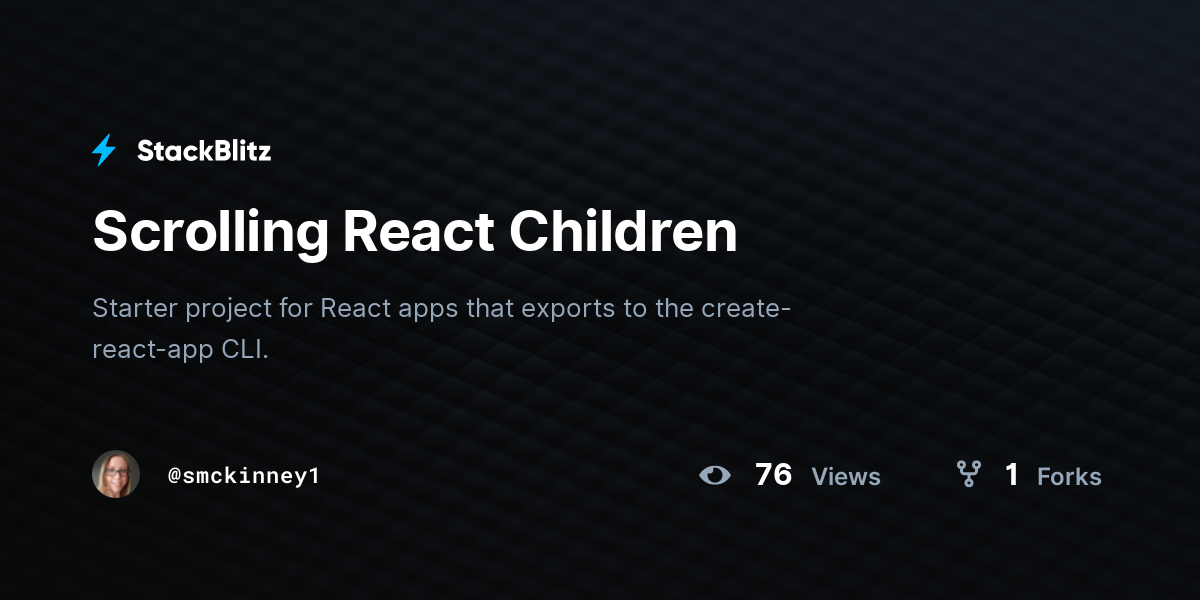 Scrolling React Children - StackBlitz