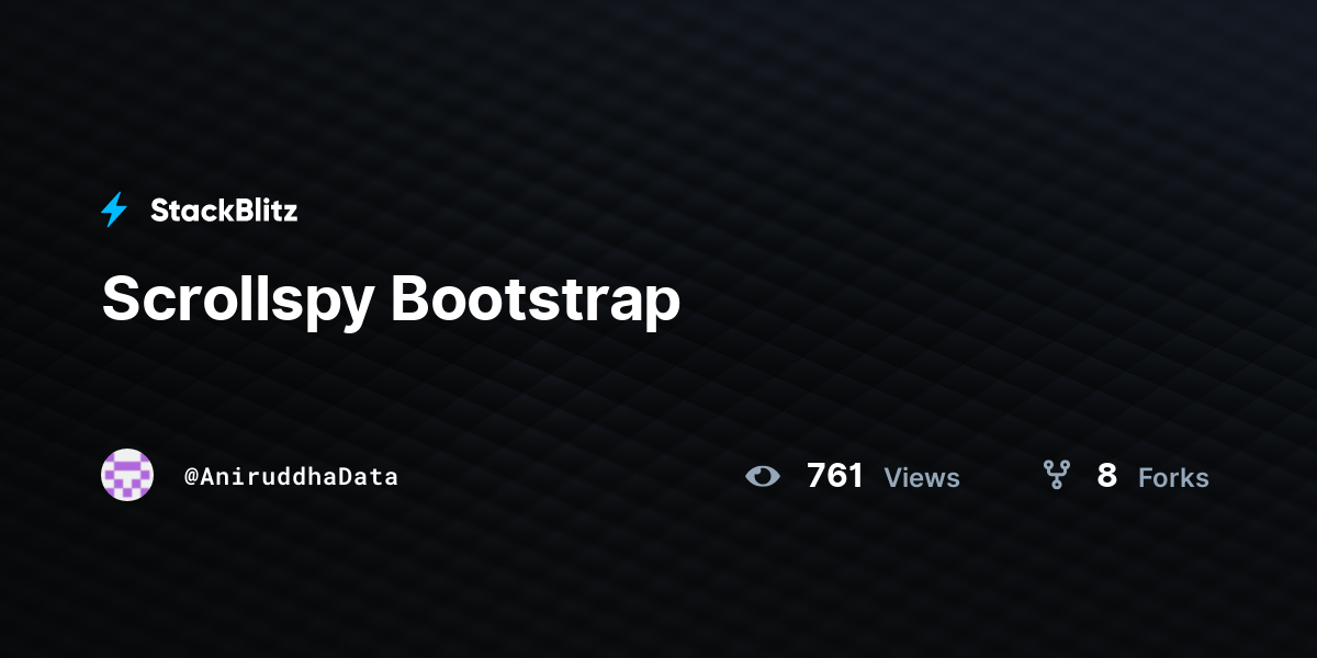 Scrollspy Bootstrap - StackBlitz