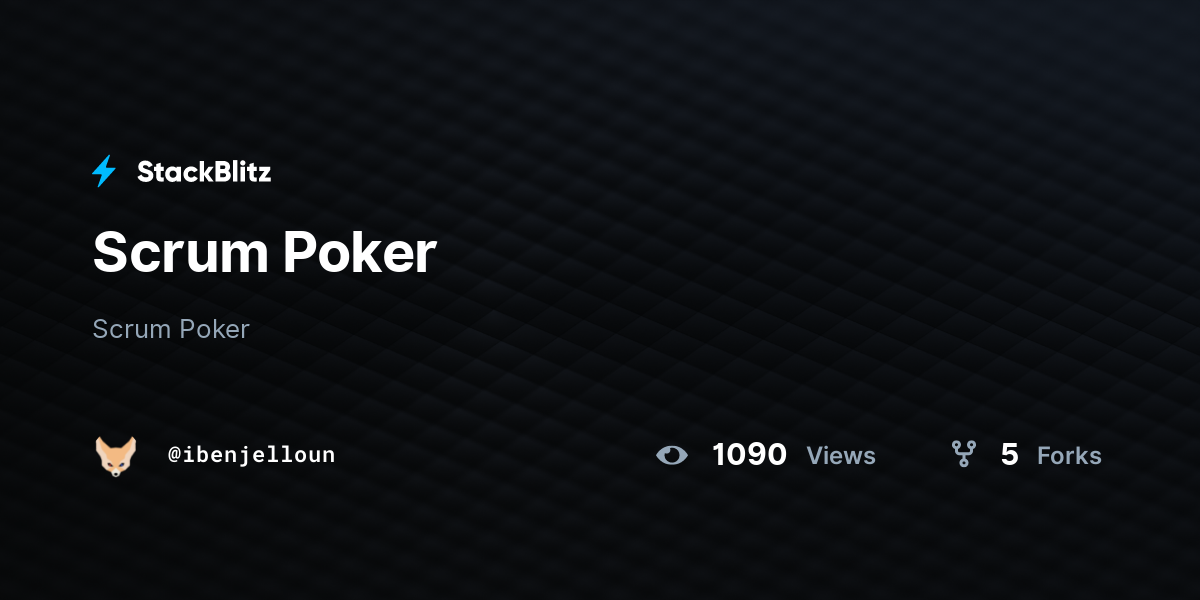 Scrum Poker - StackBlitz