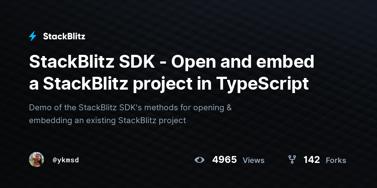 StackBlitz SDK - Open and embed a StackBlitz project in TypeScript ...