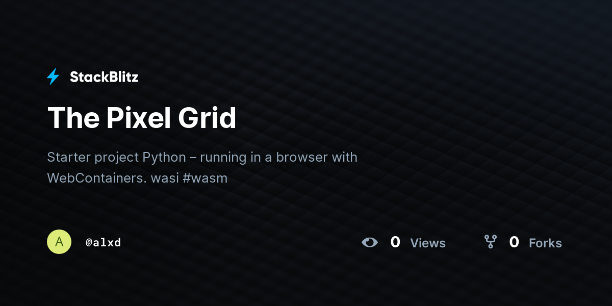The Pixel Grid - StackBlitz