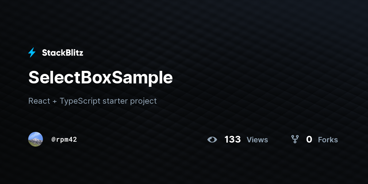 SelectBoxSample - StackBlitz