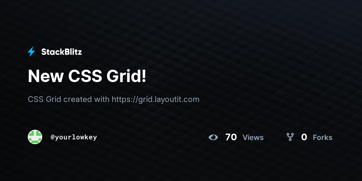 New CSS Grid! - StackBlitz