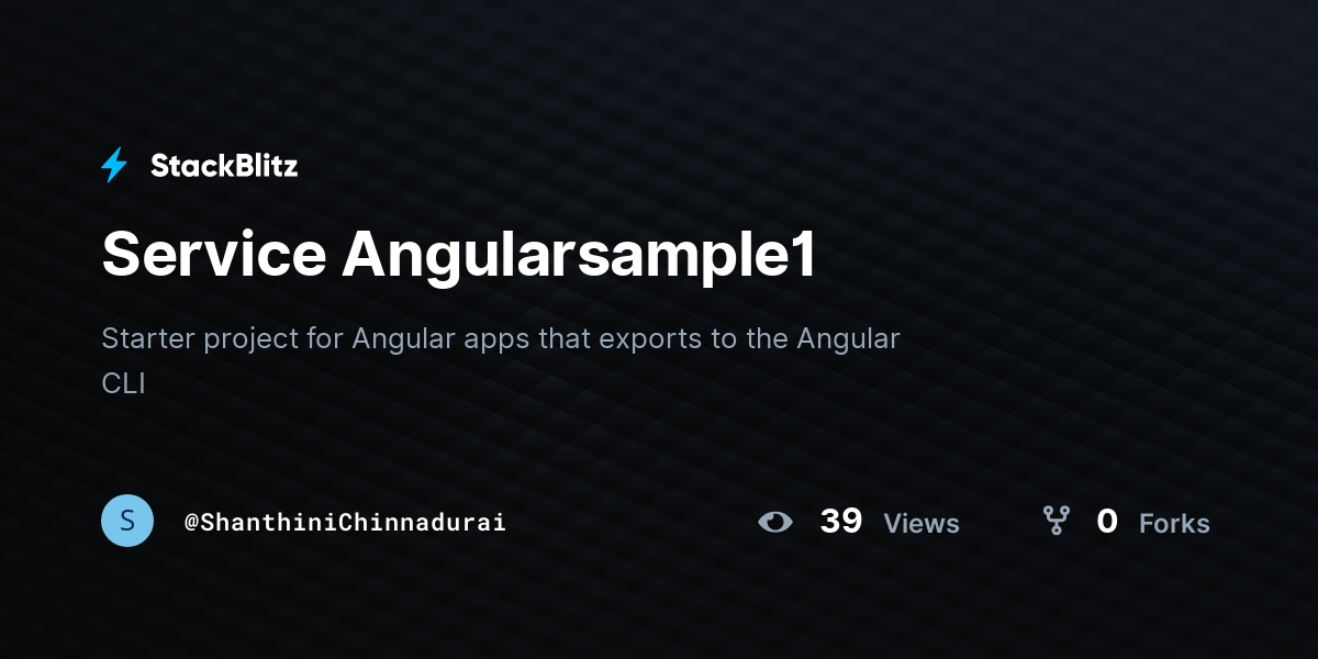 Service Angularsample1 - StackBlitz
