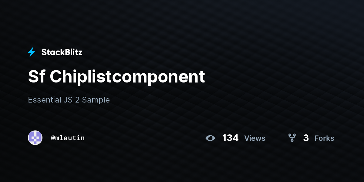 Sf Chiplistcomponent - StackBlitz