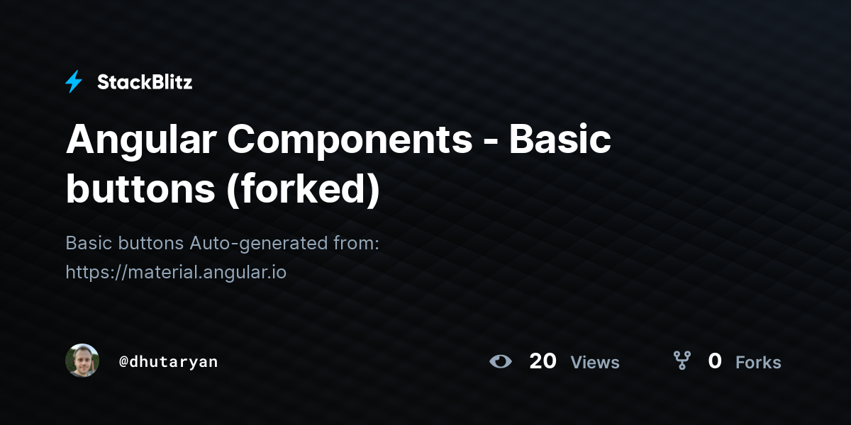 Angular Components - Basic buttons (forked) - StackBlitz