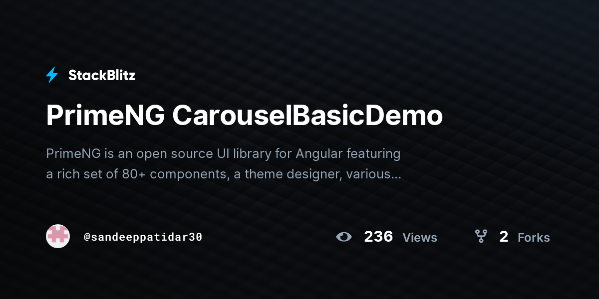 PrimeNG CarouselBasicDemo - StackBlitz