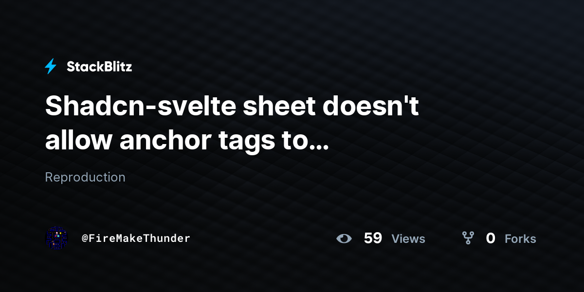 Shadcn-svelte sheet doesn't allow anchor tags to preventDefault ...