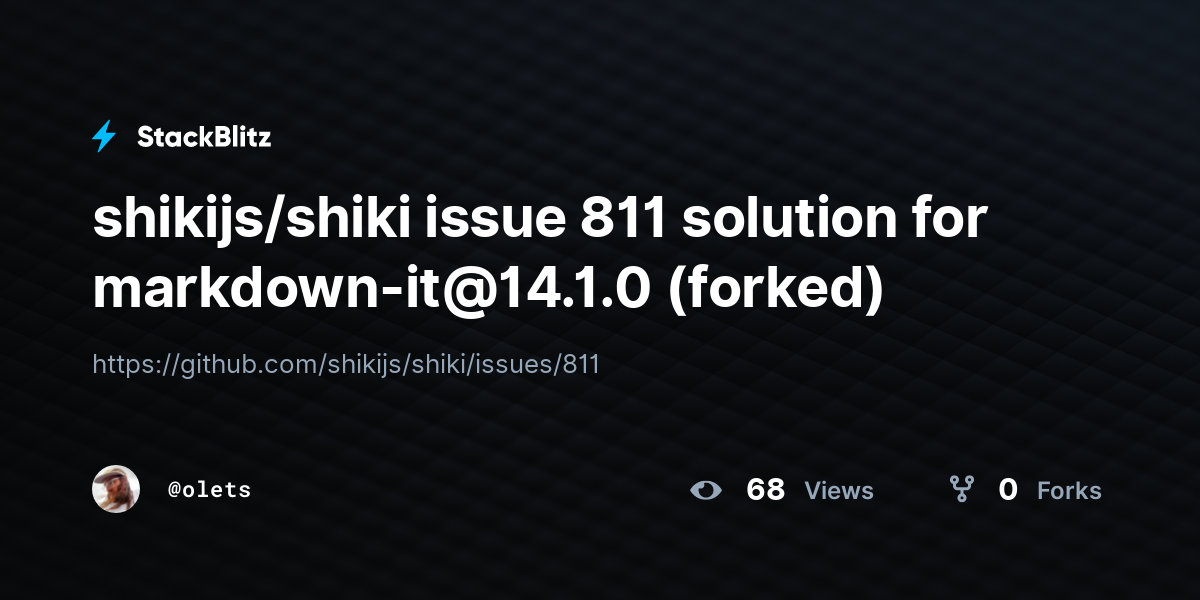 shikijs/shiki issue 811 solution for markdown-it@14.1.0 (forked ...
