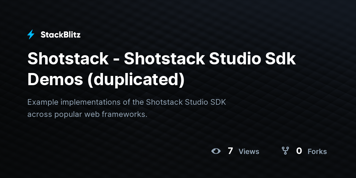 Shotstack - Shotstack Studio Sdk Demos (duplicated) - StackBlitz