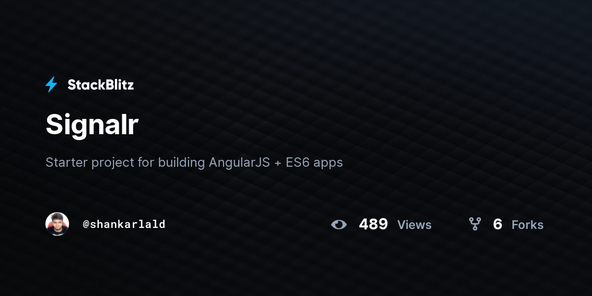 Signalr - StackBlitz