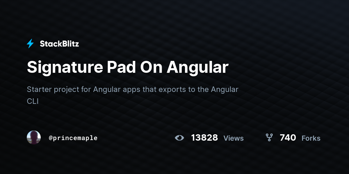 Signature Pad On Angular - StackBlitz