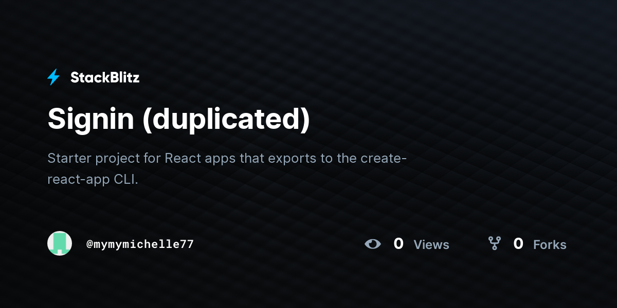 Signin (duplicated) - StackBlitz