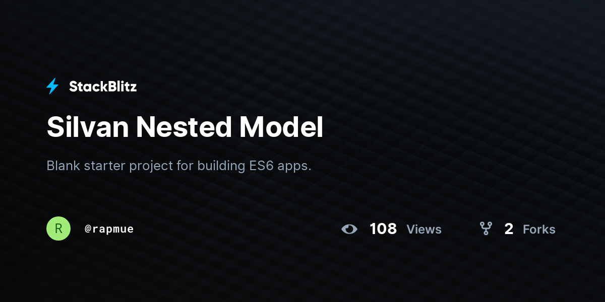 Silvan Nested Model - StackBlitz
