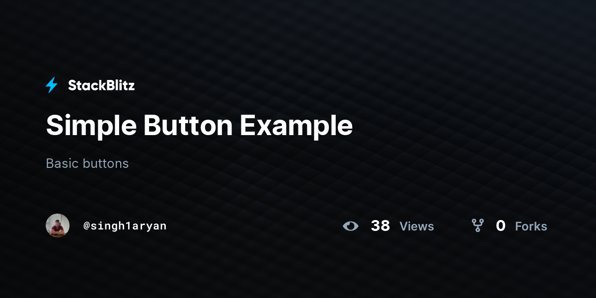 Simple Button Example - StackBlitz