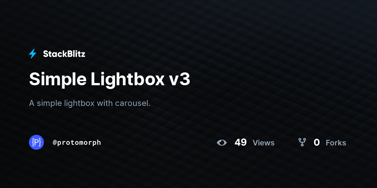 Simple Lightbox v3 - StackBlitz