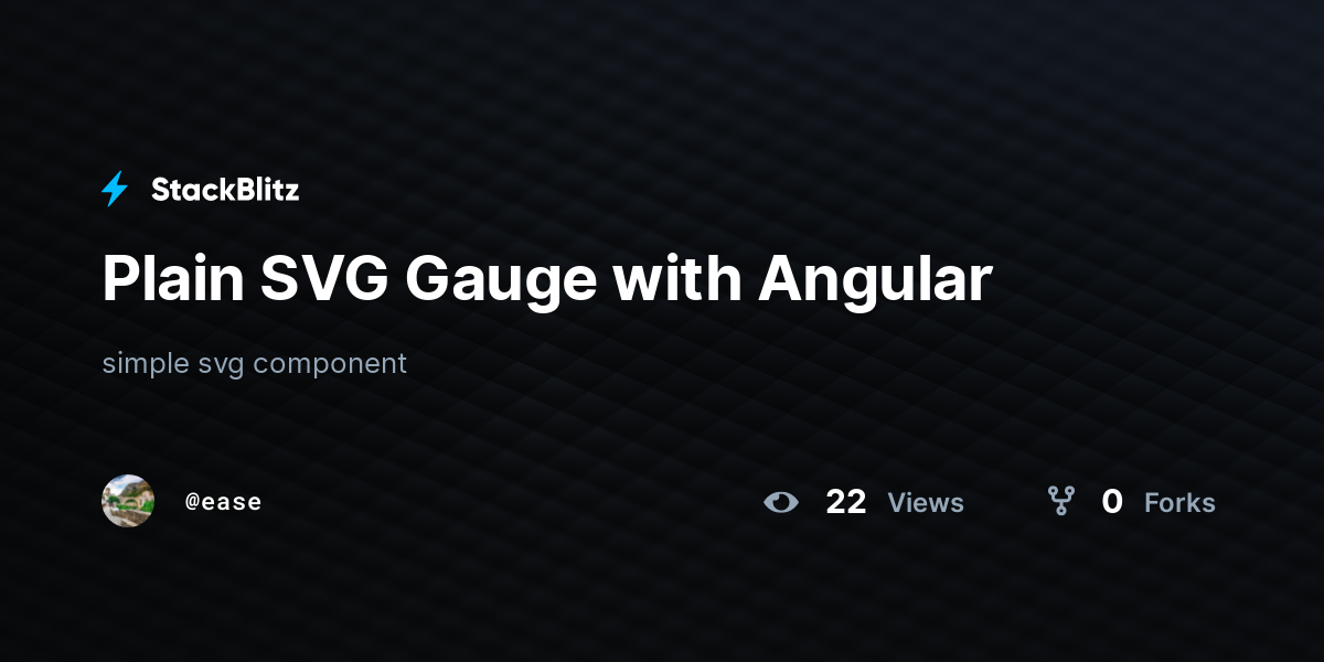 Plain SVG Gauge with Angular - StackBlitz