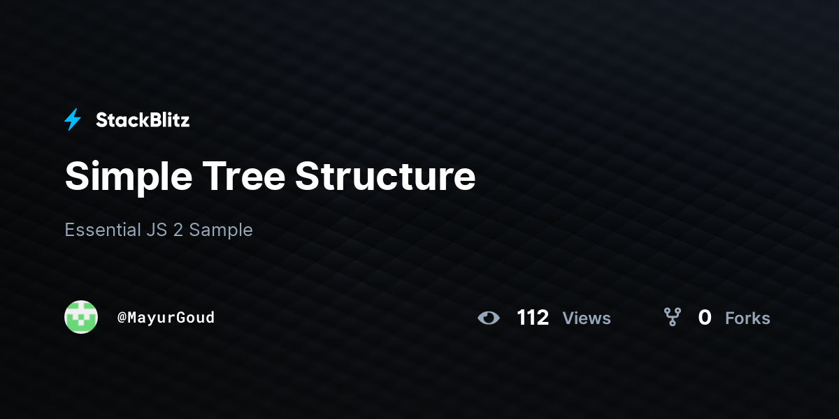 Simple Tree Structure - StackBlitz
