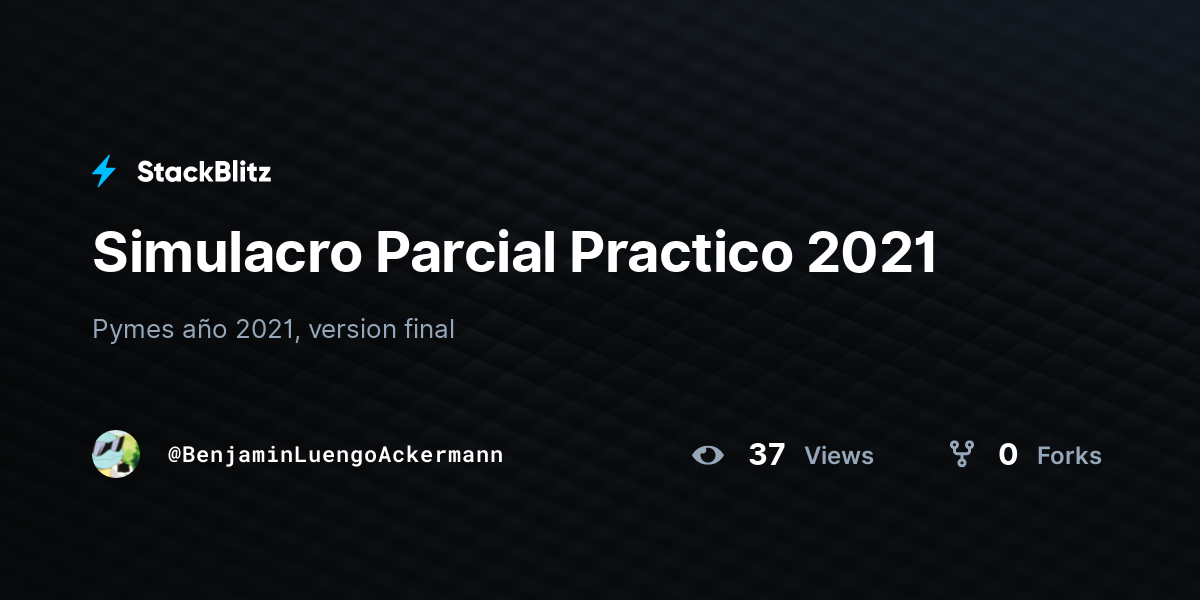 Simulacro Parcial Practico 2021 - StackBlitz