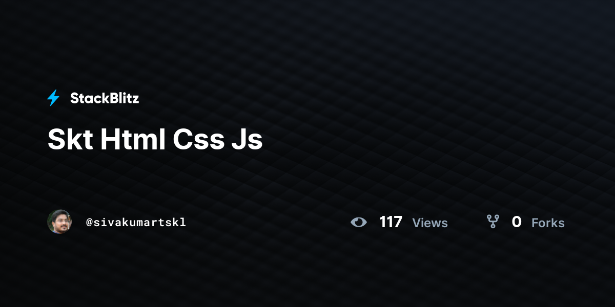 Skt Html Css Js - StackBlitz