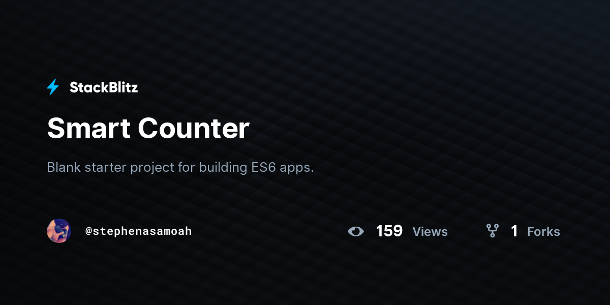 Smart Counter - StackBlitz